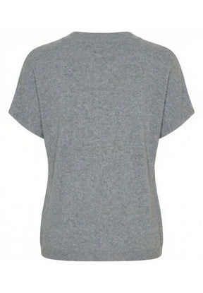 BTFCPH Finstrikket t-shirt i cashmere blanding Pullovers Marble Melange