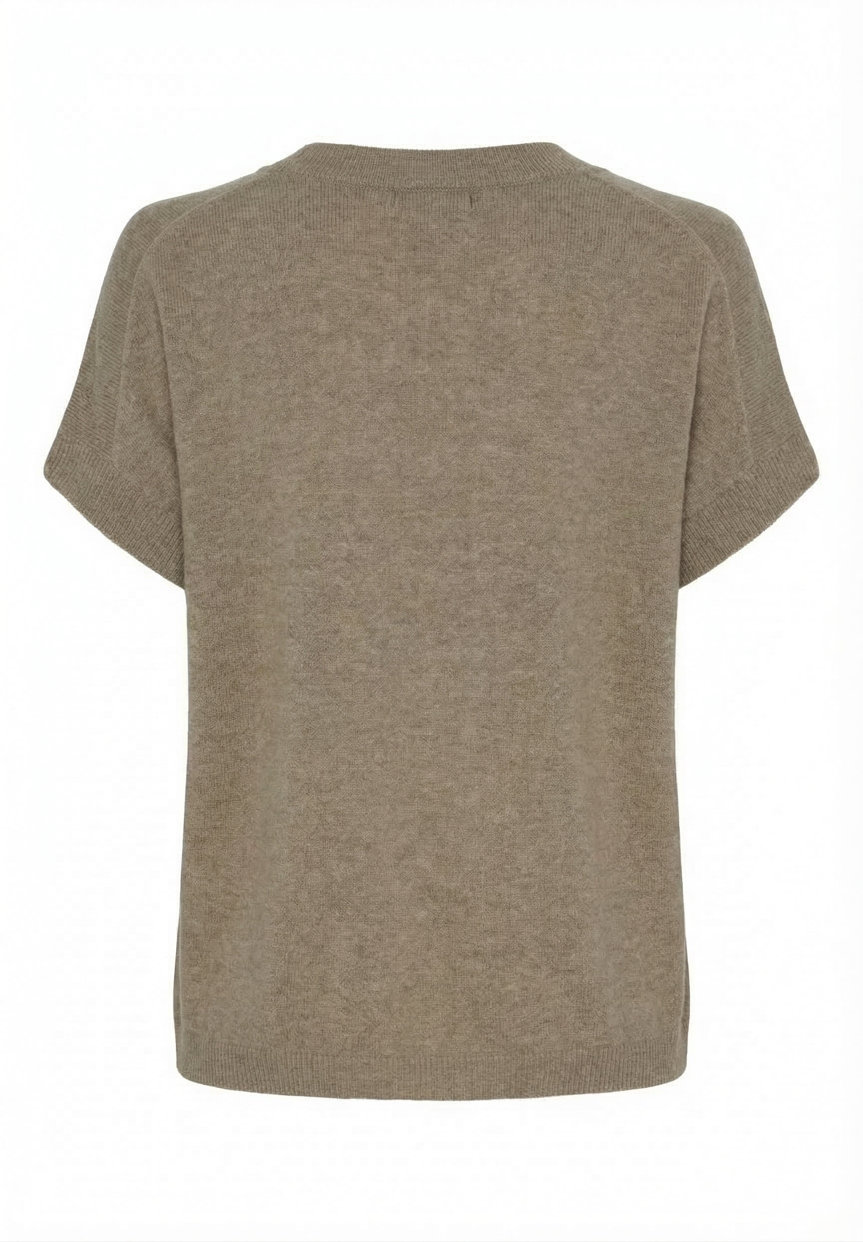 BTFCPH Finstrikket t-shirt i cashmere blanding Pullovers Taupe Melange