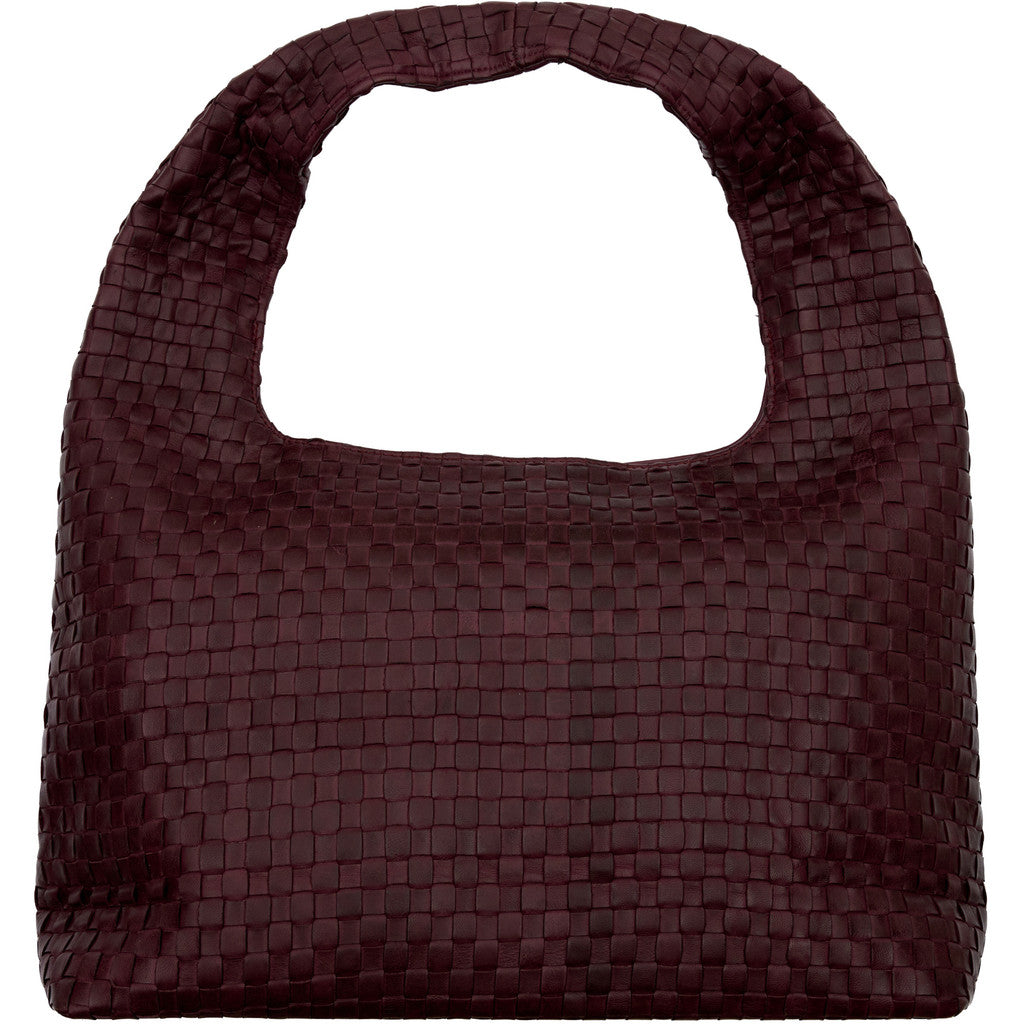 BTFCPH Flettet shopper i læder Tasker Bordeaux w. Silver acc.
