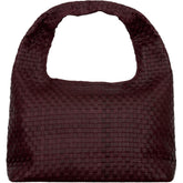 BTFCPH Flettet shopper i læder Tasker Bordeaux w. Silver acc.