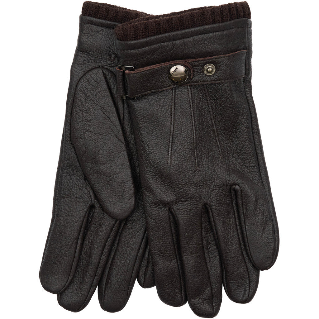 NOTYZ HIM Goat Leather Gloves w. Wrist Strap Handsker Brun