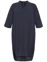 NO. 1 BY OX Hør tunika kjole Kjoler Blå