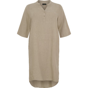 NO. 1 BY OX Hør tunika kjole Kjoler Light Almond Brown