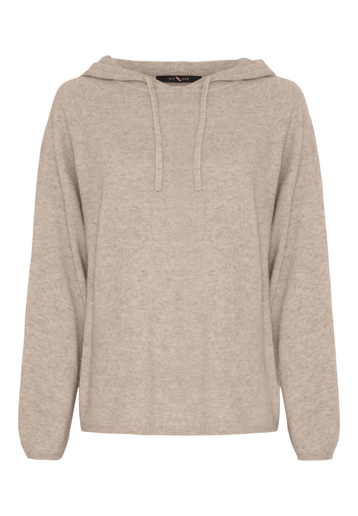 BTFCPH Hoodie i cashmere Knit Cream Melange