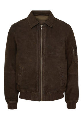 NOTYZ HIM Jakke i ruskind Jakker Brown w. Gunmetal acc.