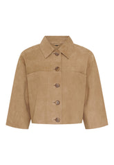 NOTYZ Jakke i ruskind med 3/4 ærmer Jakker Brun