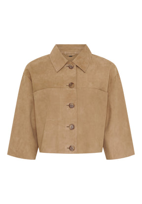 NOTYZ Jakke i ruskind med 3/4 ærmer Jakker Brun