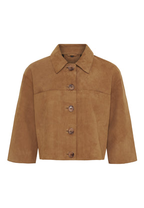 NOTYZ Jakke i ruskind med 3/4 ærmer Jakker Caramel