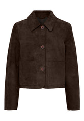 BTFCPH Jakke i ruskind med knapper Jakker Dark Chocolate Brown