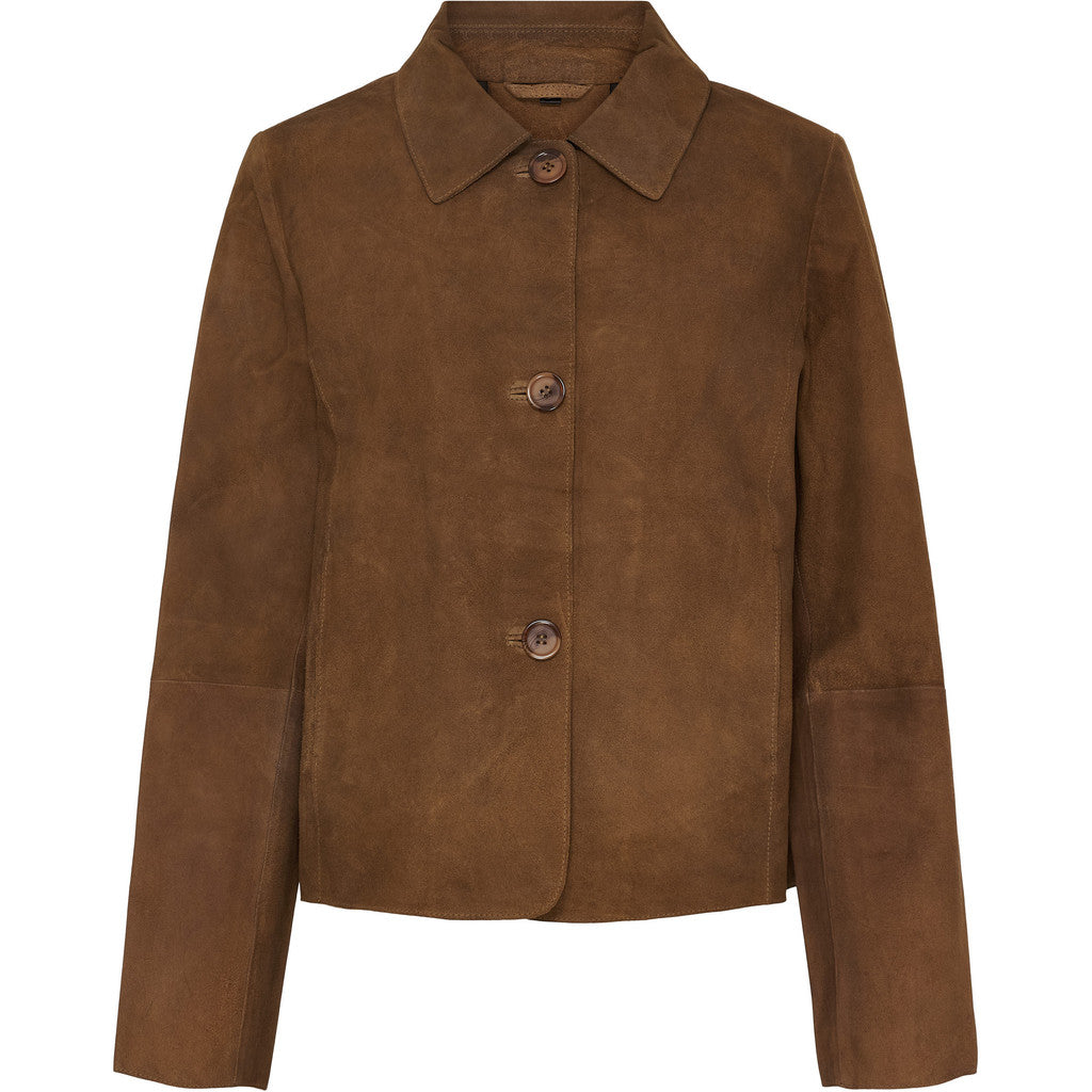 NOTYZ Jakke i ruskind med knapper Jakker Hazelnut