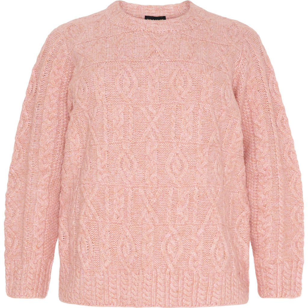 NO. 1 BY OX Kabelstrikket sweater med uld Sweaters Marmelade Rose