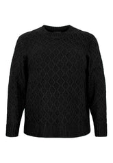 NO. 1 BY OX Kabelstrikket trøje Sweaters Sort