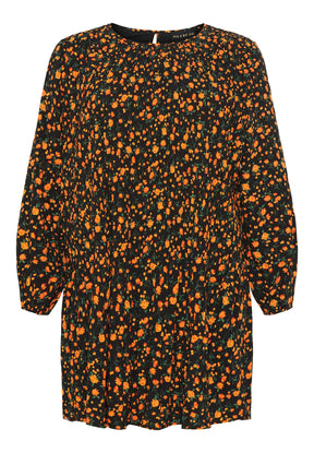 NO. 1 BY OX Kjole i plisse Kjoler Orange