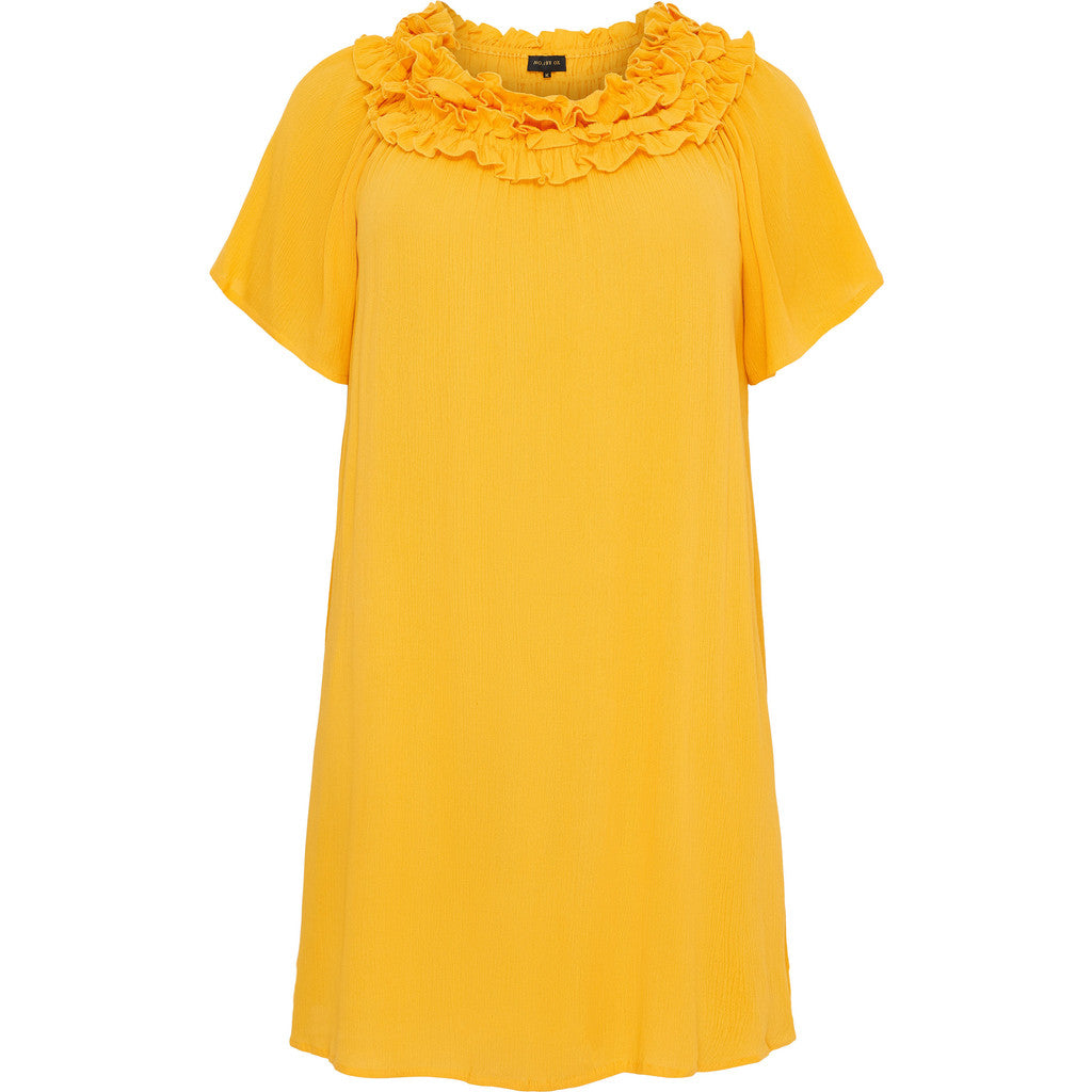 NO. 1 BY OX Kjole med flæser omkring hals Kjoler Gold Fusion Yellow