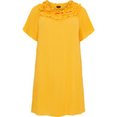 NO. 1 BY OX Kjole med flæser omkring hals Kjoler Gold Fusion Yellow