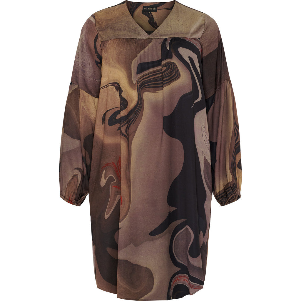 NO. 1 BY OX Kjole med print Kjoler Canyon Brown Vibes