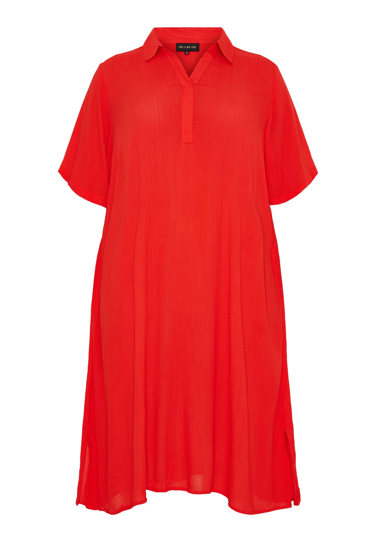 NO. 1 BY OX Klassisk kjole med lommer Kjoler Tomato Red