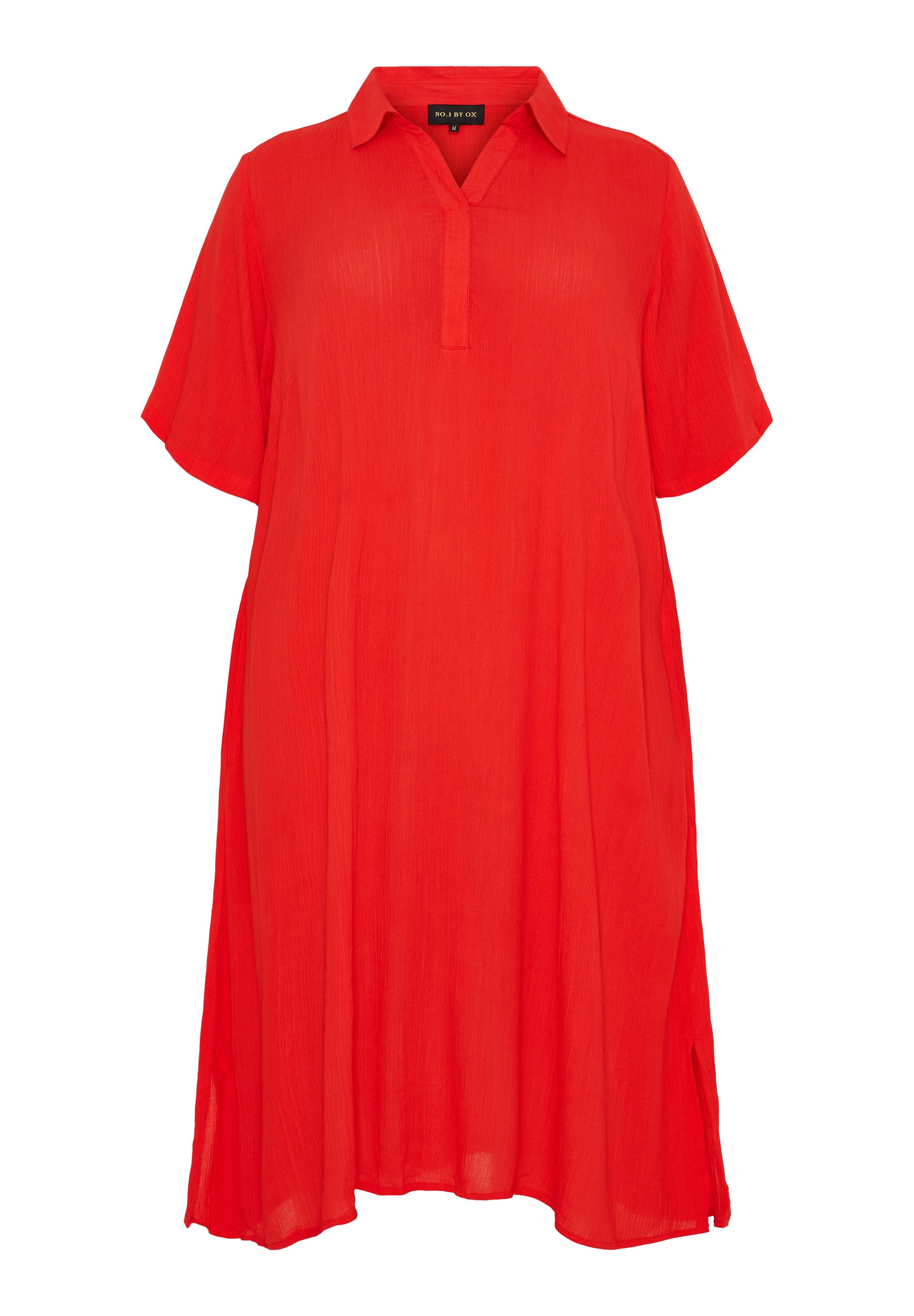 NO. 1 BY OX Klassisk kjole med lommer Kjoler Tomato Red