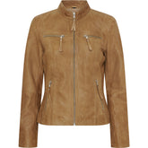 NOTYZ Klassisk og tidløs læderjakke Jakker Champagne w. Silver acc.