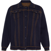 NO. 1 BY OX Knitted Jeans Cardigan Cardigans Blå