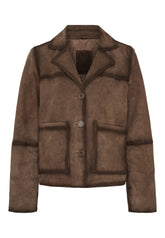 NOTYZ Kort blazer i ruskind Jakker Brun