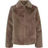 NOTYZ Kort faux fur jakke Jakker Hazelnut