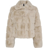 NOTYZ Kort faux fur jakke Jakker Beige