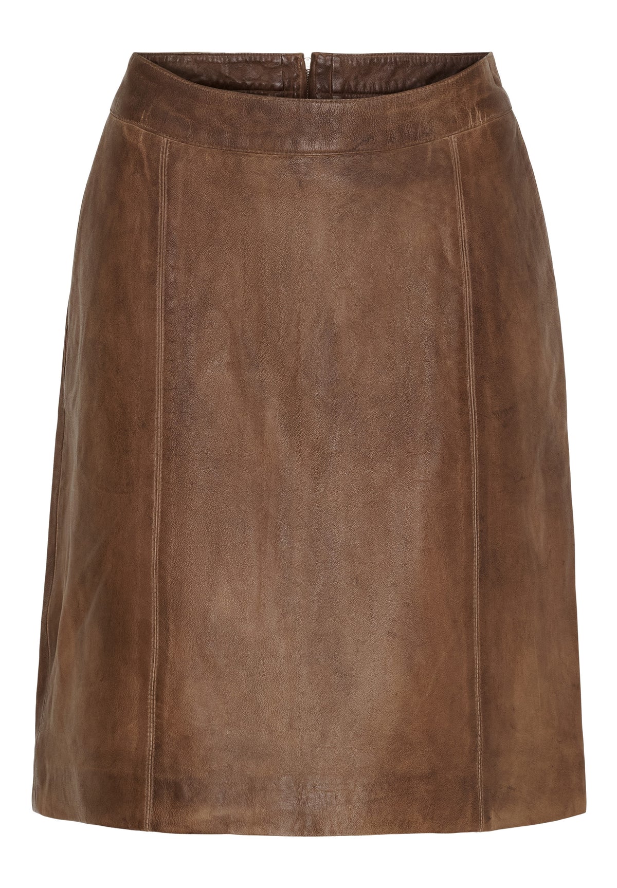 BTFCPH Kort pencilnederdel i læder Nederdele Mocha