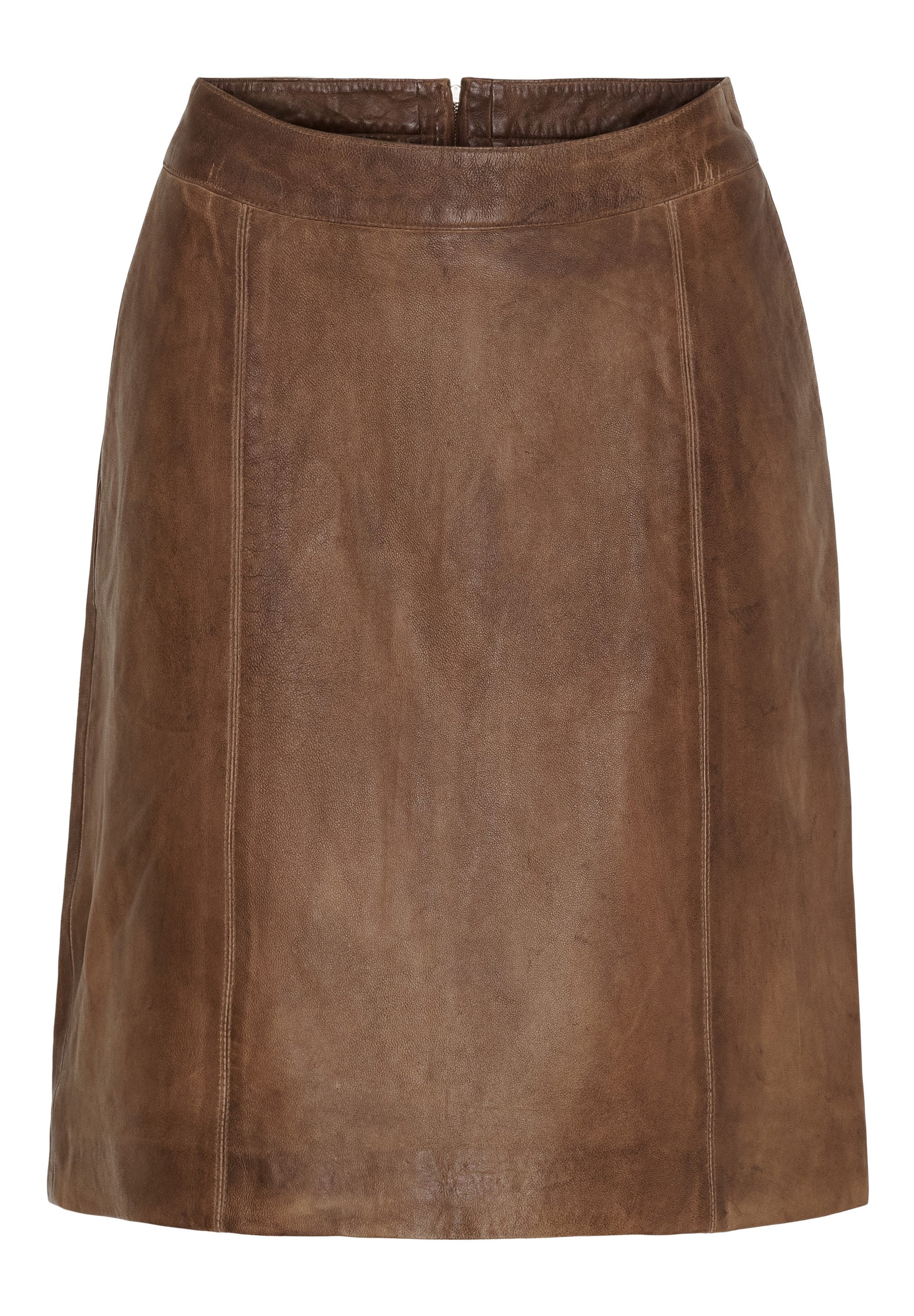 BTFCPH Kort pencilnederdel i læder Nederdele Mocha