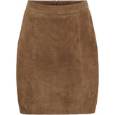 BTFCPH Kort pencilnederdel i ruskind Nederdele Nude Brown
