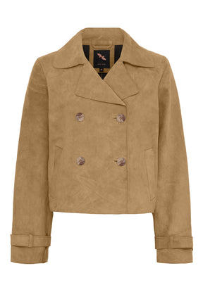 BTFCPH Kort trenchcoat i ruskind Jakker Beige
