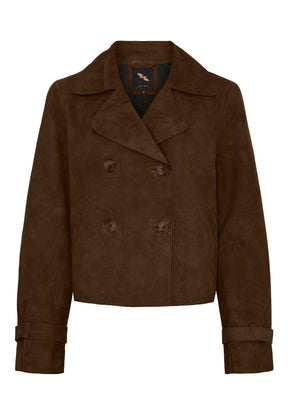 BTFCPH Kort trenchcoat i ruskind Jakker Brun