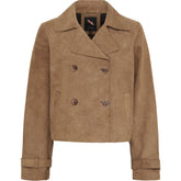 BTFCPH Kort trenchcoat i ruskind Jakker Nude Brown