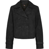 BTFCPH Kort trenchcoat i ruskind Jakker Sort
