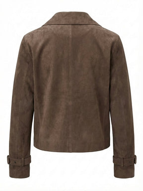 NOTYZ Kort trenchcoat i ruskind Jakker Brun