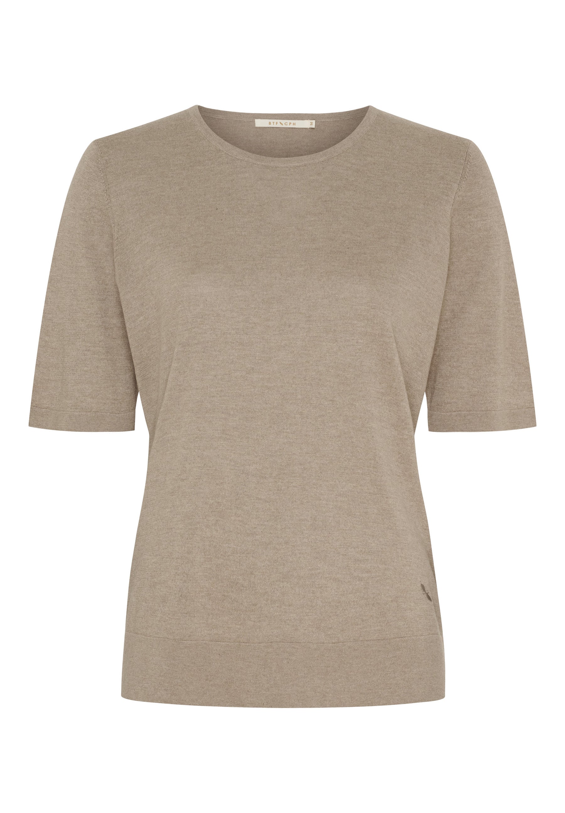 BTFCPH Kortærmet top i silke og cashmere Tops Brun