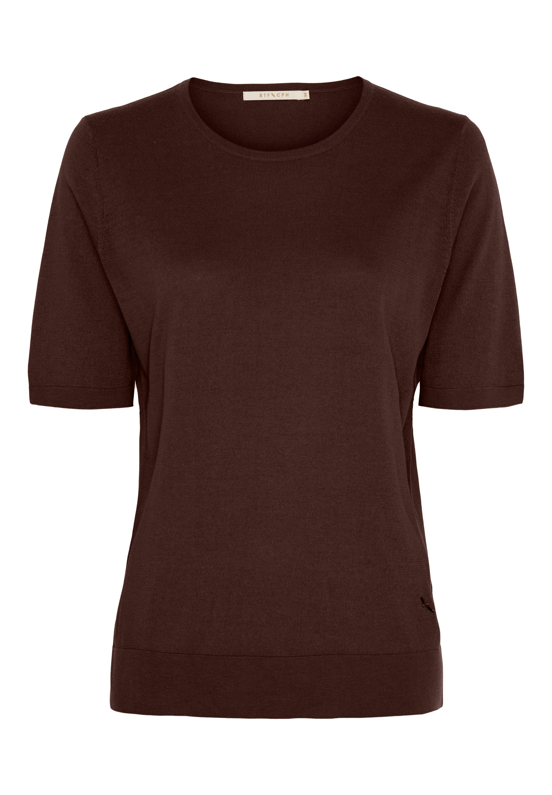BTFCPH Kortærmet top i silke og cashmere Tops Brun