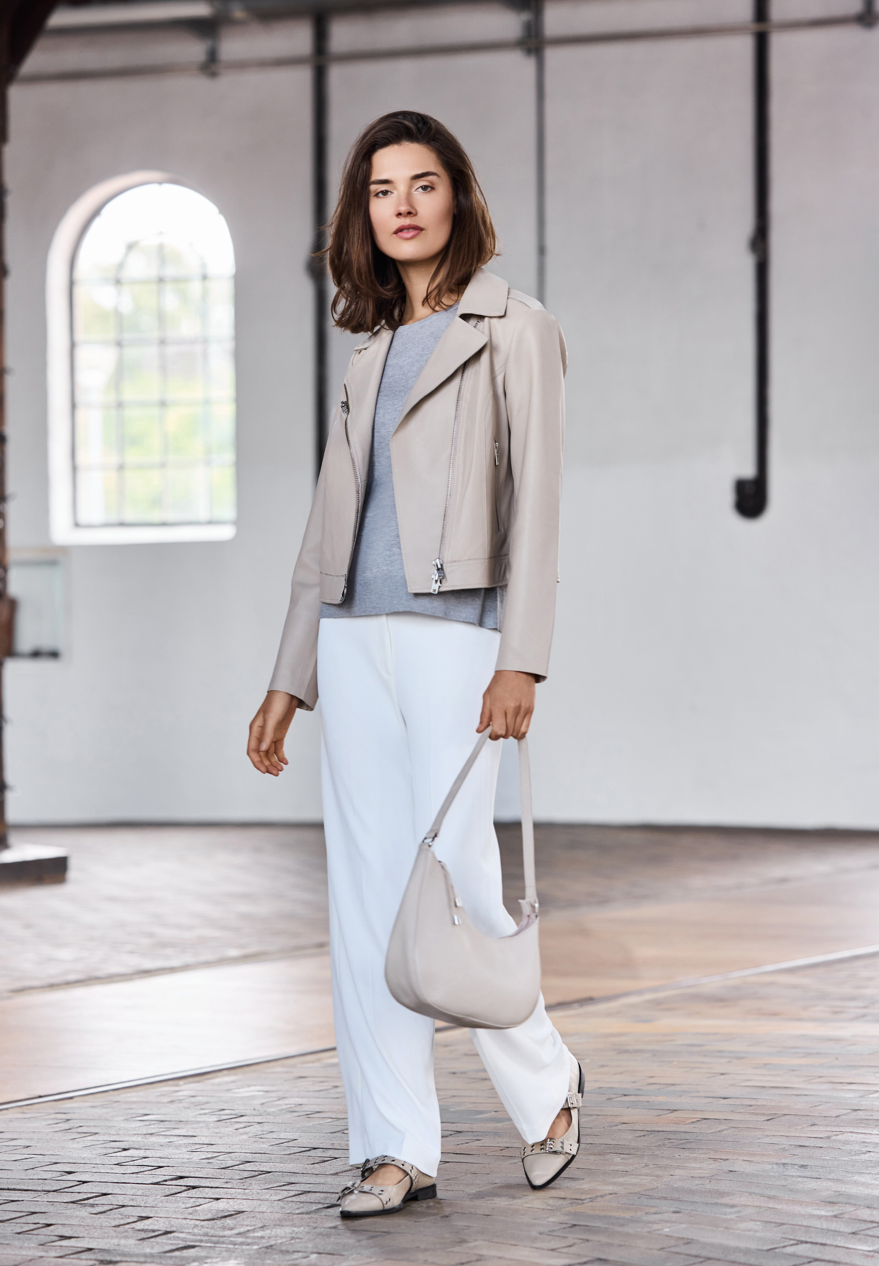 BTFCPH Kortærmet top i silke og cashmere Tops Grå