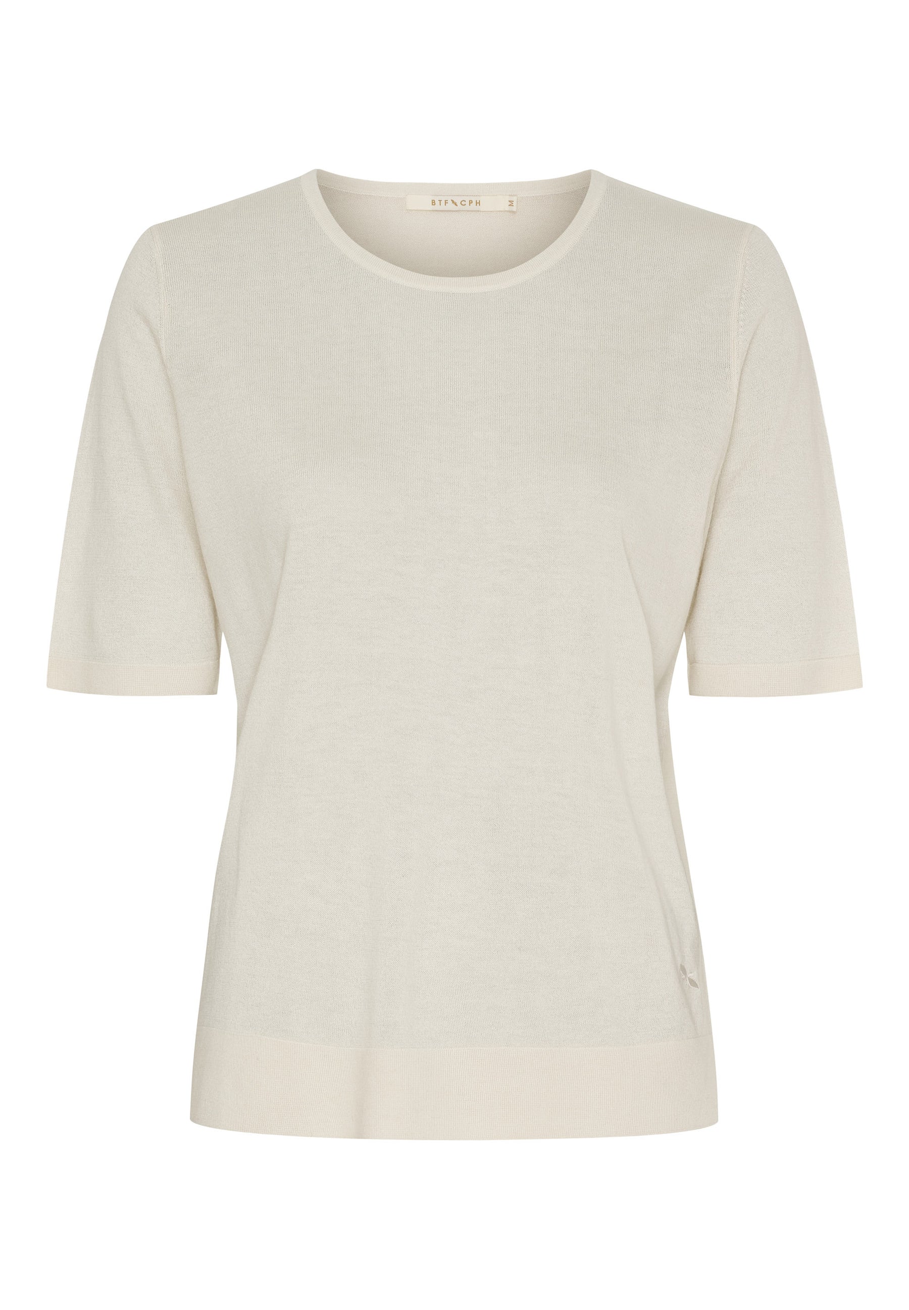 BTFCPH Kortærmet top i silke og cashmere Tops Hvid