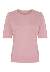 BTFCPH Kortærmet top i silke og cashmere Tops Rosa