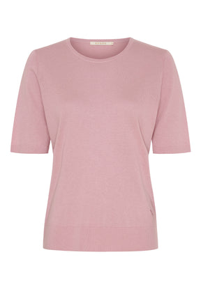 BTFCPH Kortærmet top i silke og cashmere Tops Rosa