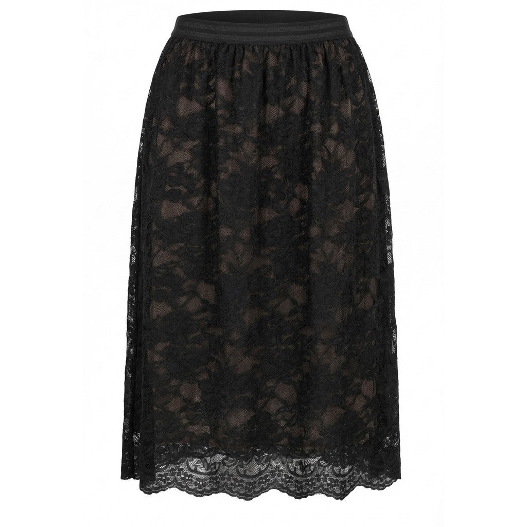 NO. 1 BY OX Lace Skirt Nederdele Sort