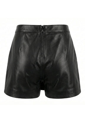 BTFCPH Læder Skorts Shorts Sort