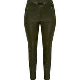 NO. 1 BY OX Skinnbyxor (Storlek 50 - 56) Leggings Mörk armégrön med guldfärgad acc.