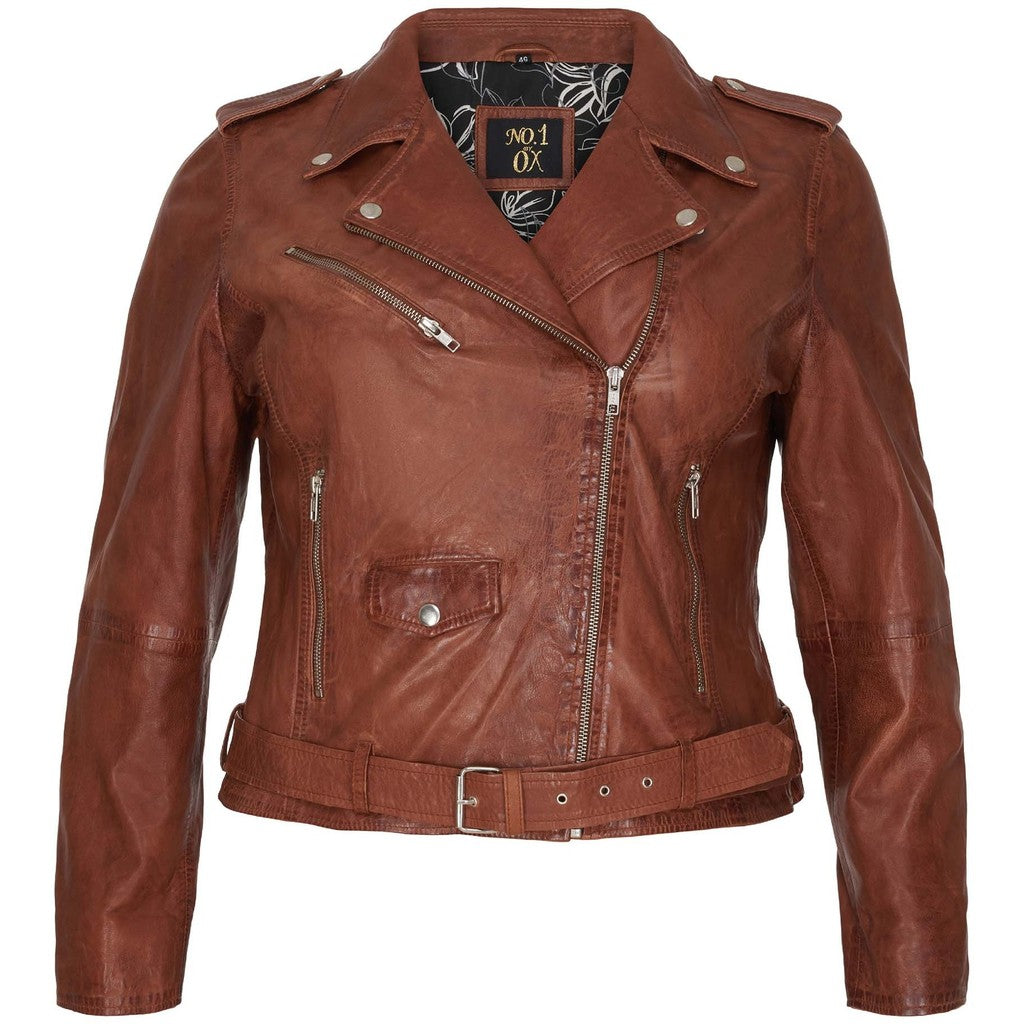 NO. 1 BY OX Læderjakke - KOLLEKTIONSSALG Kjoler Brun