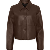 BTFCPH Læderjakke med knapper Jakker Espresso