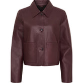 BTFCPH Læderjakke med knapper Jakker Rød