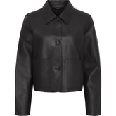 BTFCPH Læderjakke med knapper Jakker Sort
