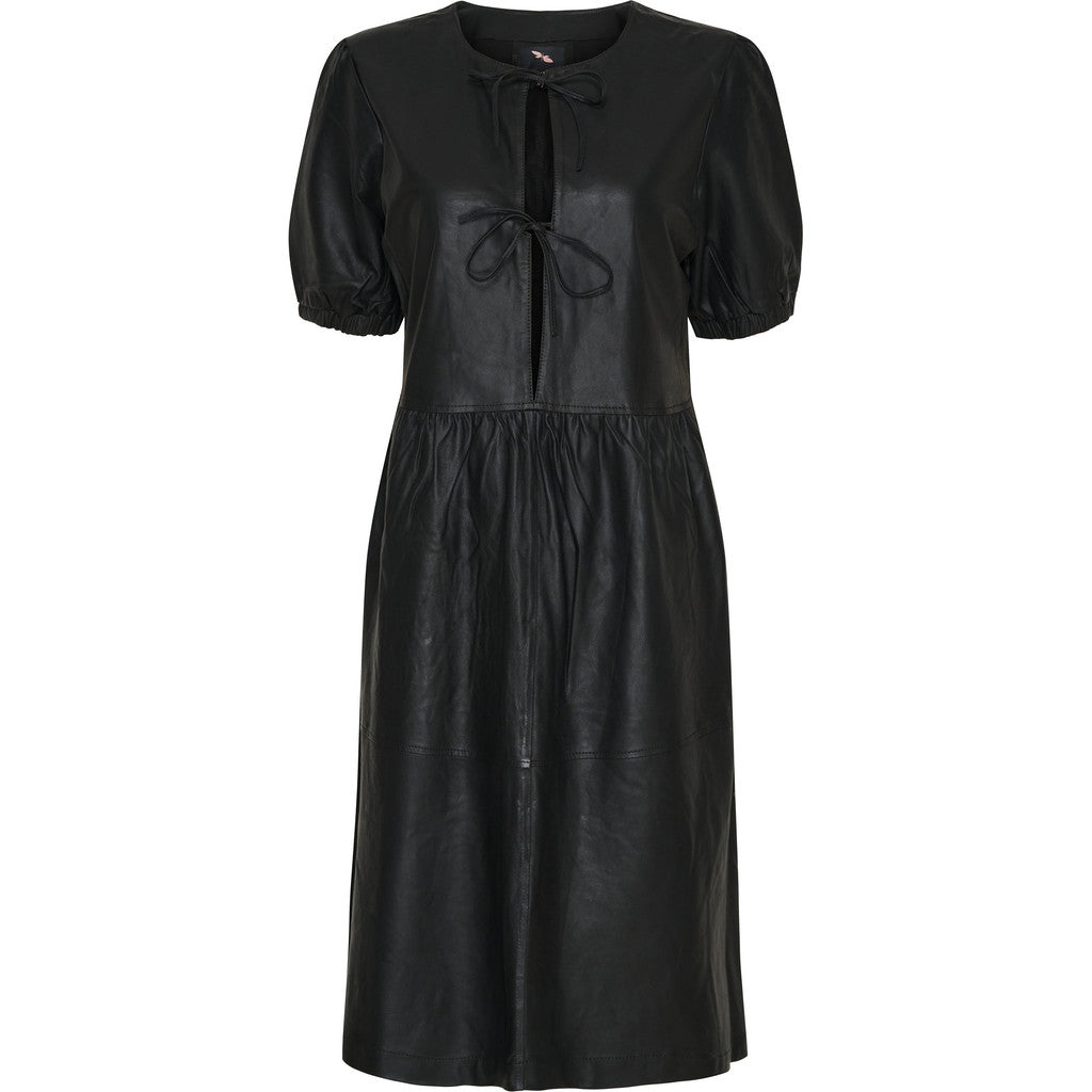 BTFCPH Læderkjole med snøre Kjoler Sort