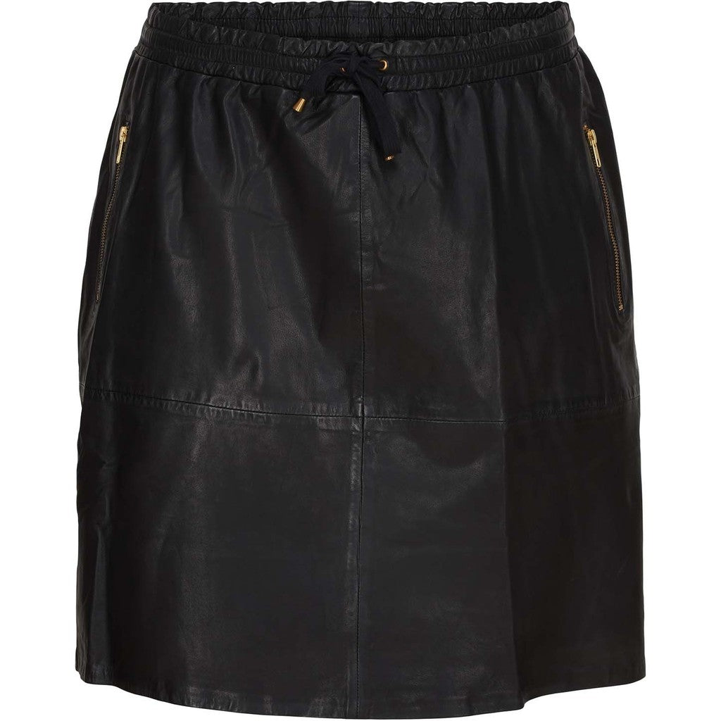 NO. 1 BY OX Lædernederdel - KOLLEKTIONSSALG Kjoler Sort